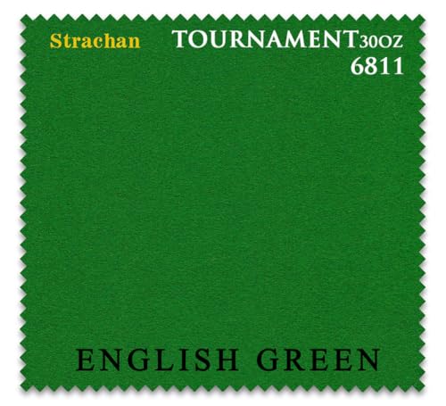 Strachan 6811 Tournament 30 oz Snooker Table Cloth English Green (8 ft)