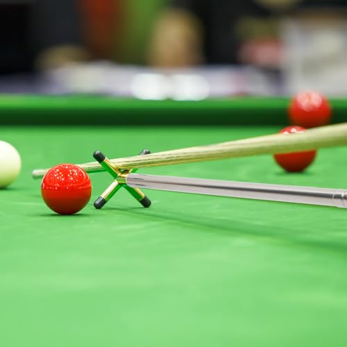 Granvoo Billard Queue Stick Brücke Halter, mit 3 Stück Abnehmbarem Brücken Kopf (Hoher + niedriger + Kreuz), Versenkbare Billard Queue 33~150cm, für Billardtisch, Snooker, Spiel, Wettkampf