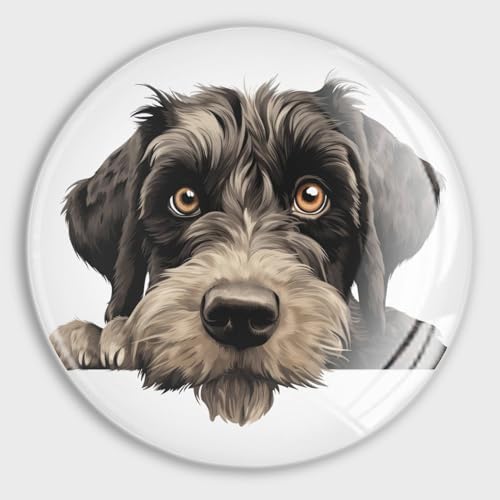 Evans1nism Imanes gigantes de Schnauzer para nevera, diseño de perro Schnauzer, de vidrio, lindos imanes fuertes para mascotas, coloridos y divertidos imanes para escuela, hogar, cocina, oficina,
