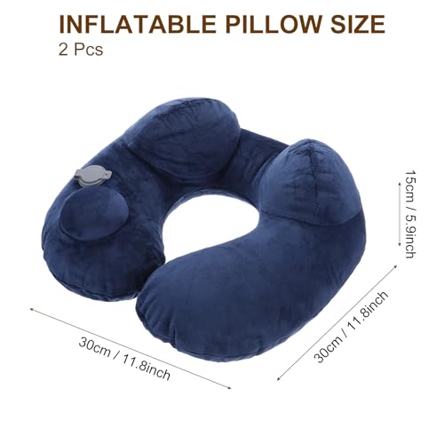 Set 2 Almohadas Inflables para Cuello Azul miniatura 2