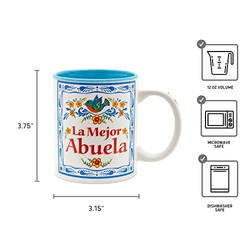 E.h.g | "La Mejor Abuela" Taza De Cafe Birds Design Coffee Cup Mug Regalos Para Mi Abuela Hispanic Best Grandma Regalo In Spanish Abuela Gifts From Grandchildren To Say Te Quiero Abuela | 12 Oz #TOP2