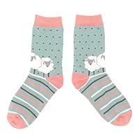 MISS SPARROW Sheep Socks Super Soft Breathable Bamboo Mix Size 4 to 7 One Pair