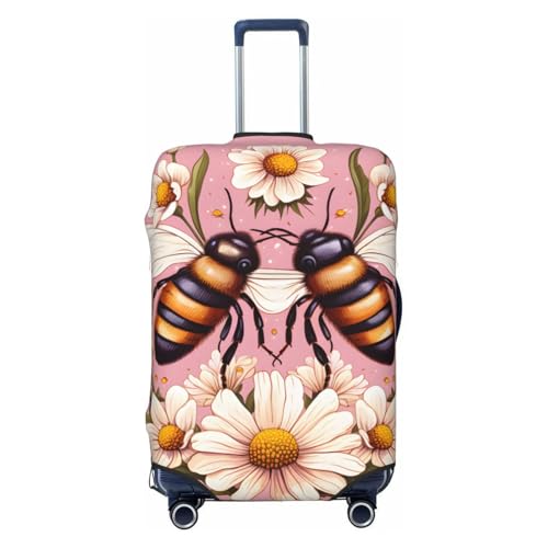 Summer Bee Travel Luggage Cover for Suitcase Anti-Scratch Fashion Suitcase Protector Washable Elastic Baggage Covers Fits 29-32 Inch Luggage for Travel Beach Holiday