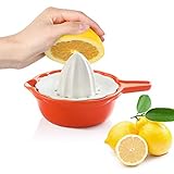 SWEEJAR Ceramic Citrus Juicer, Stoneware Lemon Squeezer with Detachable Bowl, 7 Ounce Manual Fruit...
