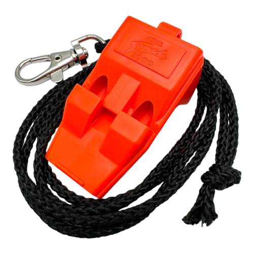 ACME Sifflet d'urgence Tornado T2000 avec cordon de sifflet (DG Orange/Orange fluo)