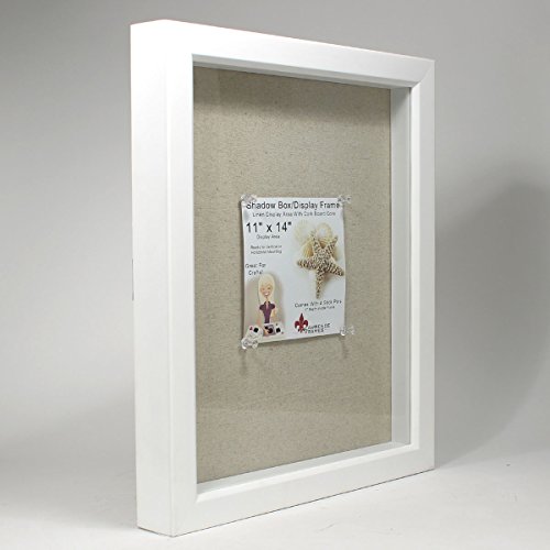 Lawrence Frames 168111 Shadow Box, 11X14, White #TOP1