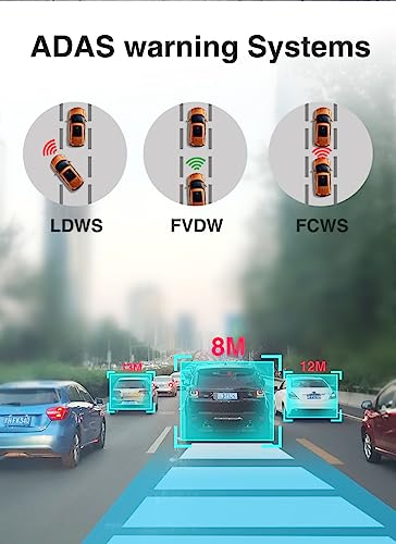 Image of Dash Camera for Car with 10.26 inch Touch Screen | Dual 1080P Front & Rear Cameras | 4+64GB | Android 10.0 | GPS | 4G Sim Connectivity | Bluetooth |ADAS | Live Remote Monitoring App dashcam