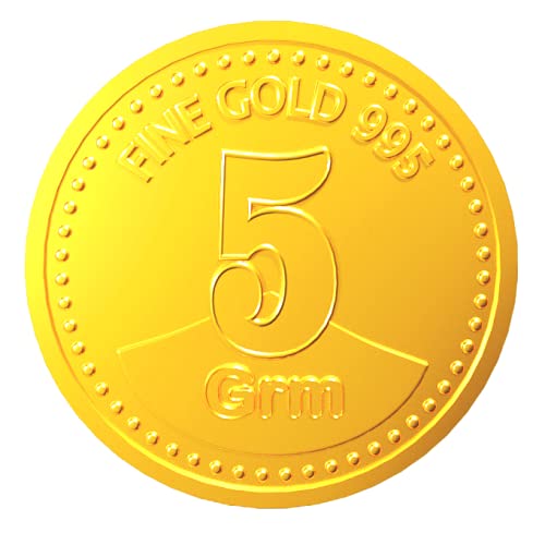 5gm Euphoria Jewellery by A Himanshu pure 24KT gold coin in 995 finese-image-42