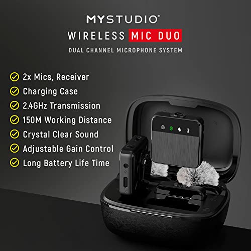 Easypix MyStudio Wireless Mic Duo microphone cravate sans fil double