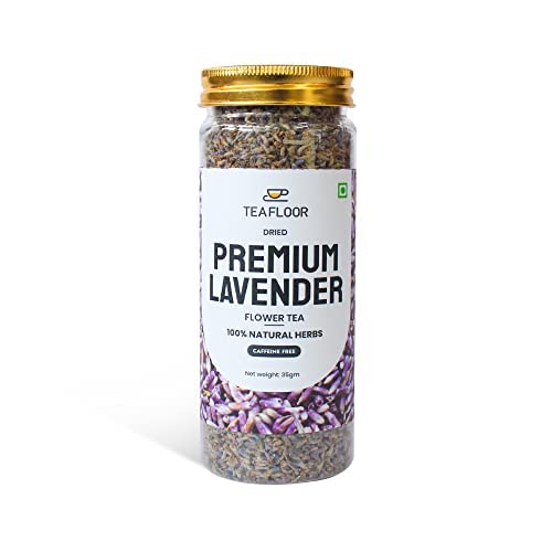 Image of TeaFloor- 2 In 1 Combo | Lavender tea 35g, Soothing Chamomile Tea 35g | Good for Hair & Skin | Stress Relief Tea | 140 Cups - 70g | Caffeine Free Herbal Tea | Flower Tea