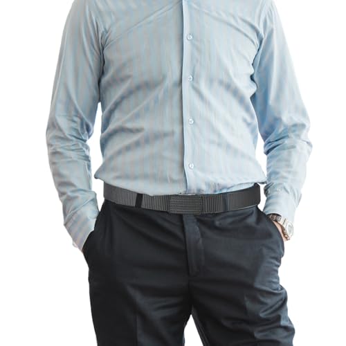 2 Pack Mens Ratchet Belt, Casual Tactical Golf Nylon Web Belt with Automatic Slide Buckle2