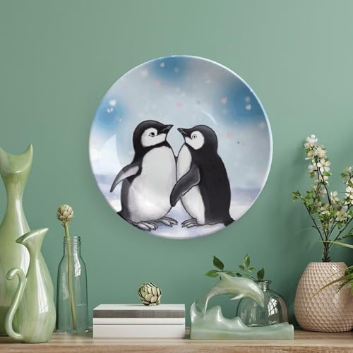Plato decorativo I Love Penguins Bone China 6 in miniatura 5