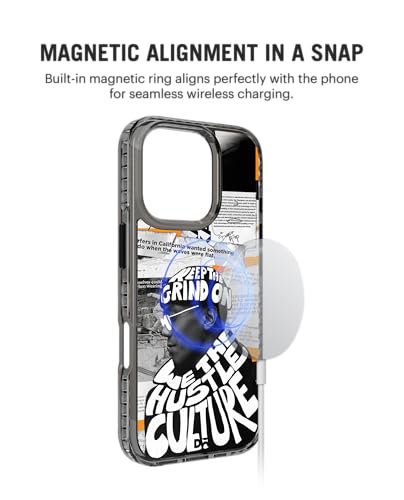 Image of DailyObjects We The Hustle Cultre Stride 2.0 Magnetic Case Cover Compatible with iPhone 16 Pro Max | Wireless Charging Slim Back Cover | 2 Layer Edge Protection & Shockproof
