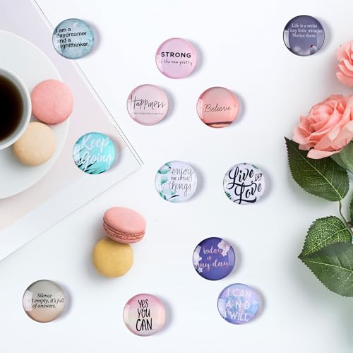 12 imanes decorativos redondos inspiracionales para refrigerador miniatura 4