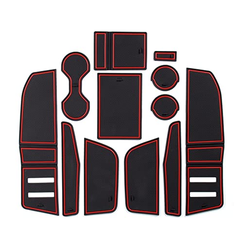 Alfombrillas de ranura para Audi Q3 2019 2020 rojas de consola
