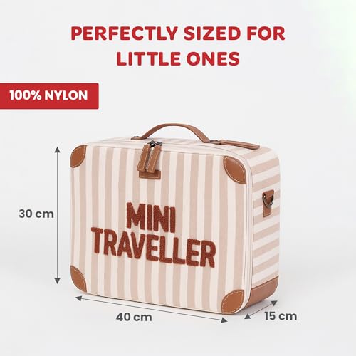 Childhome Kids Mini Traveller Striped Nude/Terraco Suitcase3