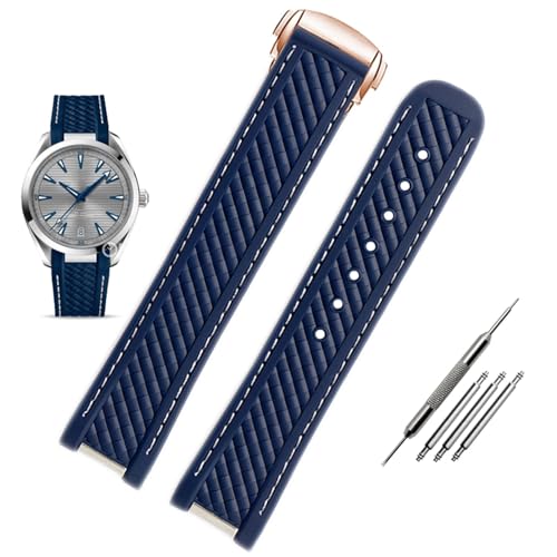Bracelet montre silicone Omega Seamaster 300 : élégance incurvée 20mm