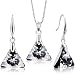 Produktbild Schmuckset Rhodinierte Ohrringe & Halskette mit Swarovski-Kristall  Schmuckbox  Von 2Splendid ®.