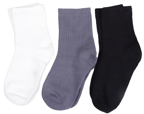 T.H.L.S Kids & Youth Socks 5-Pack, School Uniform Boys & Girls - Seamless Toe Ankle Stripe Socks4