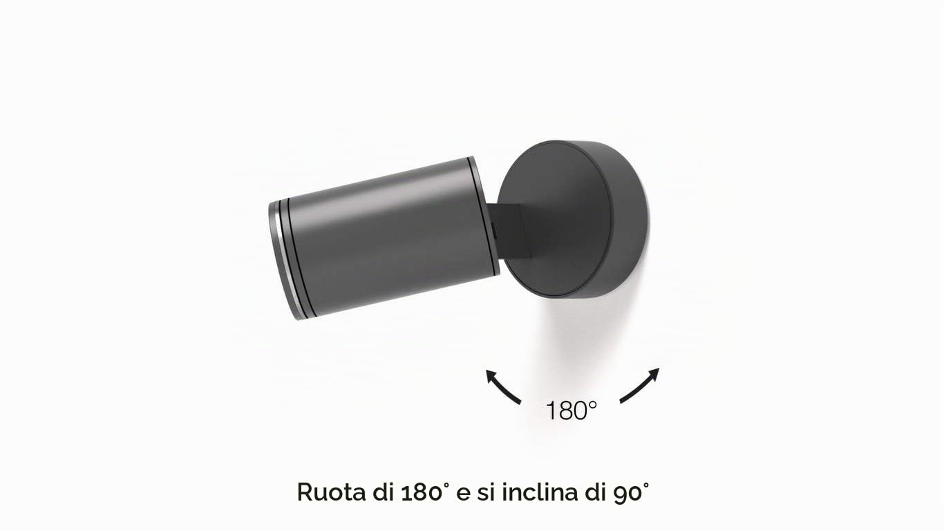 Steinel Faretto a LED Spot ONE, colore: antracite, incl. lampadina GU10, 512 lm, luce a LED collegabile tramite cavo, in alluminio, 6,7 W | incl. lampadina GU10, 512 lm, luce a LED collegabile tramite cavo, in alluminio, 6,7 W