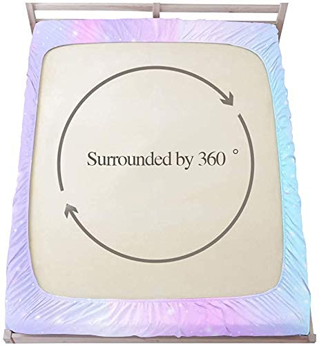 Musolei Colorful Girls Fitted Sheet Set Rainbow Sheets, 3D Rainbow Twin Bedding Set Girl Bed Sheets 2Pcs Boho 1 Fitted Sheet With 2 Pillowcases Wrinkle Free Cozy Microfiber Twin Sheets For Girls thumb #4