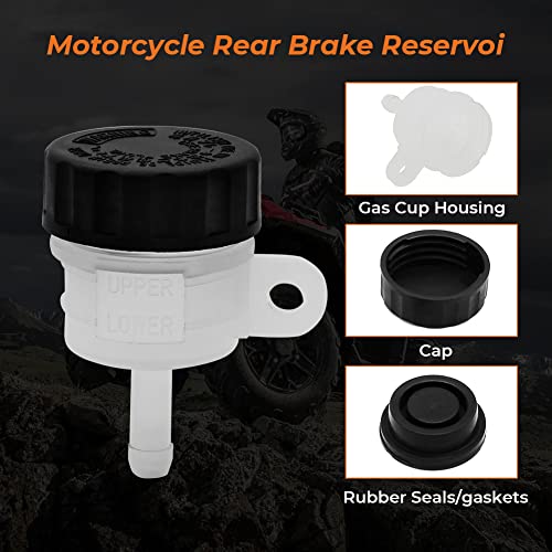 Image of Transparent Motorcycle Rear Brake Master Cylinder Tank Oil Cup Fluid Bottle Reservoir For Polaris Sportsman Scrambler Outlaw Replace 1930854 (Pack of 2)