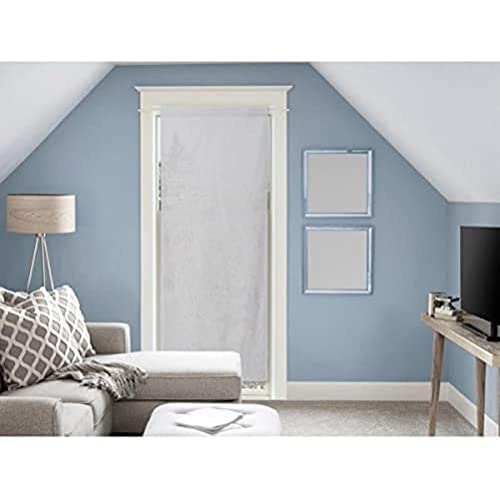 Soleil d'ocre, Panama Voile Door Window Curtain Cotton, Grey, 90 x 200 cm, W 35.4" x L 78.7" (1 Panels)