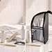 2 Stück Waschbeutel Stehend Wasserabweisend, Reise Kosmetikpinsel Halter, Zusammenklappbarer Make-up Organizer für Zahnbürsten, Schwarz