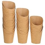 BIUDECO 80 Piezas Vasos Kraft para Snacks Unidades Portapapas Fritas Desechables para Charcutería Postres y Aperitivos Reuniones y Fiestas