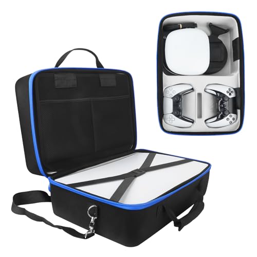 inRobert Bolsa de transporte para PS5 compatible con PS5 Disk/Digital Edition, azul, Cinturón de dinero