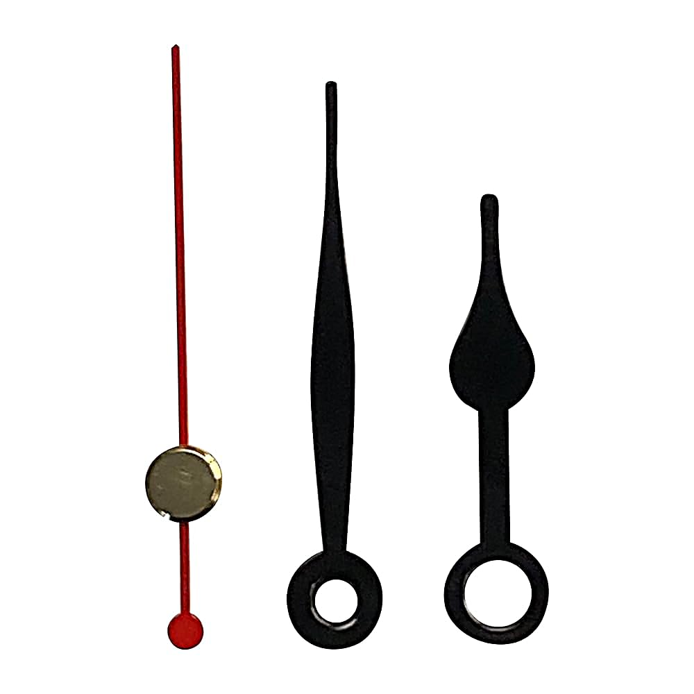 Replacement Black Metal Press Fit Clock Hands Compatible With Chinese Quartz Mechanism DIY Repair 47mm