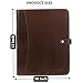 TRISKY Leather Portfolio for Men and Women - Professional Brown Business Padfolio Men - Leather Folder Portfolio and Document Holder - Professional Binder and Folio Organizer