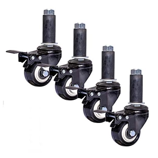 2-Inch Swivel Caster Wheels with Brakes
