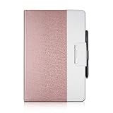 Thankscase Case for Samsung Galaxy Tab S4 10.5 Inch 2018 Release, Rotating Stand Case Cover with S Pen Holder, Wallet and Card Slots for Galaxy Tab S4 10.5 2018 Model SM-T830/T835/T837-Rose Gold