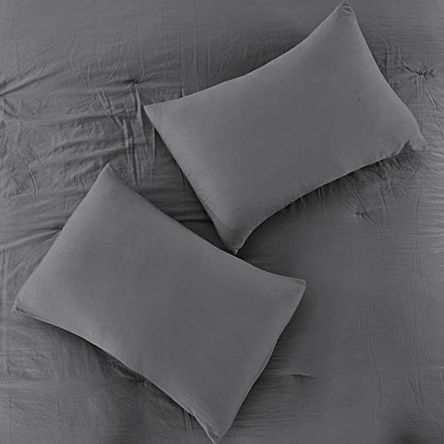 Image of Modern Threads 4-Piece Garment-Washed Comforter Set Beck Grey King