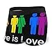 Produktbild LAOLUCKY LGBT Pride Culture Herren-Boxershorts, weich, atmungsaktiv, dehnbar, Schwarz
