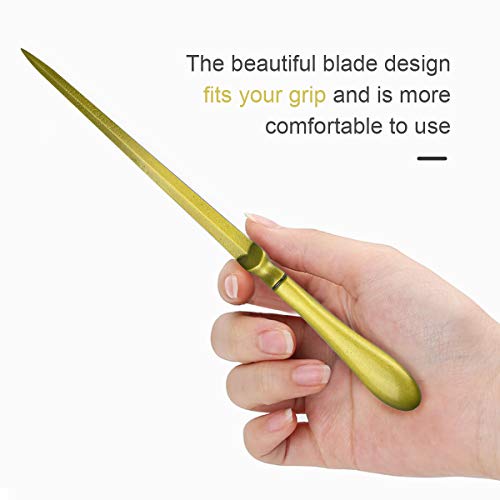 Letter Opener 1 Pcs Envelope Opener Knifes Metal Letter Opening Knife 9 Inches Envelope Slitter (Copper 1Pcs) #TOP5