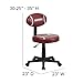 Flash Furniture Preston Football Swivel Task Office Chair, Brown