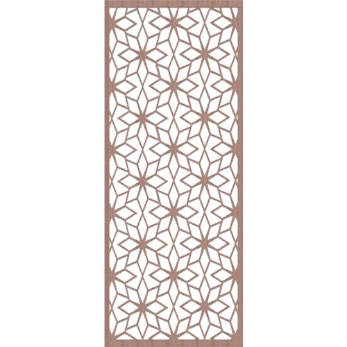 Image of 33 3 /8 inchW x 84 3 /8 inchH x 3 /8 inchT Lake Decorative Fretwork Wood Wall Panels, Walnut