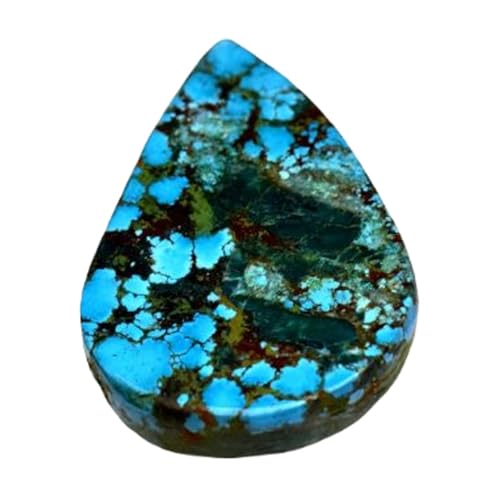 Poire turquoise naturelle 31,85mm : finissez vos colliers sans défaut de sertissage