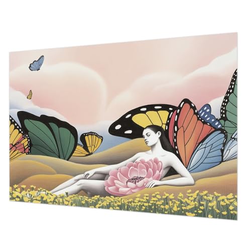 Papier peint lavable prairie aux papillons haute qualité 208x146 cm - 2