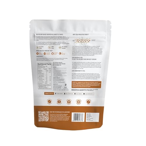 Image of Fuelled Whey Protein Powder Concentrate & Isolate with 24 g Protein, 5 g BCAA (2 kg, 60 Servings) Lab Tested with Plastic Shaker (Iced Latte)
