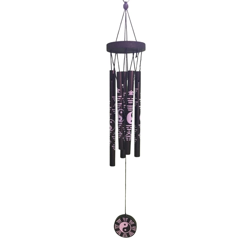 GJ Feng Shui Yin Yang Vastu Five Pipe Wind Chime for Balcony, Window and Yin Yang Wind Chime Positive Energy, Black Color (B0BFNFB94K) Amazon Price History, Amazon Price Tracker