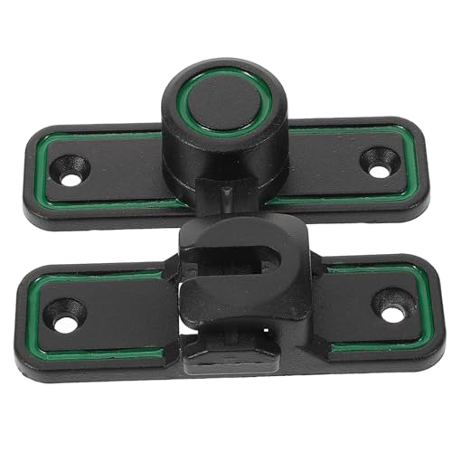 Operitacx 錆びにくい亜合製ドアラッチ 施錠機構付き室内用ロック 免打孔設置可能 屋内浴室寝室用ドア補強錠