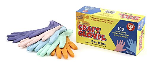 Hygloss Products Craft Gloves for Kids - Made from Natural Latex - Lightly