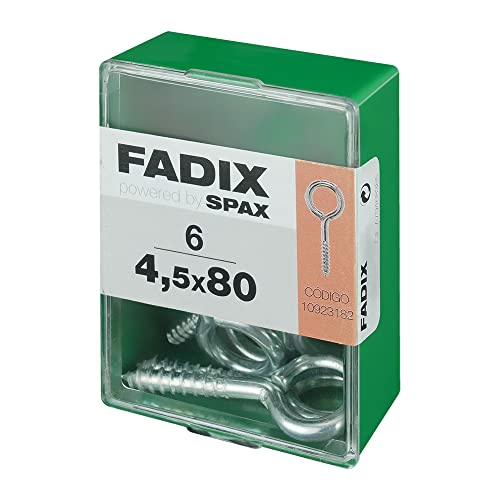CAJA M 6 uds. HEMBRILLA CERRADA CINC 4,5x80mm FADIX