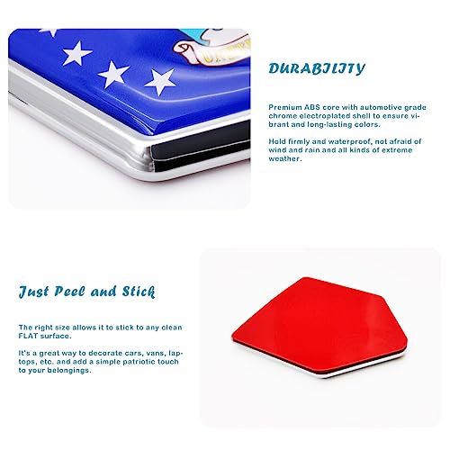 Calcomanía de bandera cromada Fuerza Aérea Overdecor emblema tridimensional para parachoques pack 3