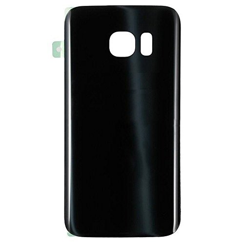 Walking Slow-NO Logo Back Glass Replacement for Samsung Galaxy S7 Edge G935(All Carriers) Rear Cover Glass Panel Battery Door Housing with Adhesive Preinstalled Repair Part (Black)