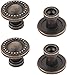 XYZOOM Metal Household Round Shape Retro Style Cabinet Cupboard Door Handle Pull Knob 4 Pcs Bronze Tone(7bb03 a0f69 8794e 0f4ac 9a8e6 013f6