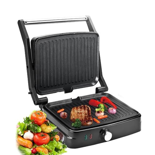 Marblestone Health Grill, Prensa Panini Eléctrica De 1200w con Revestimiento Antiadherente, Health Grill Eléctrico, Tostadora De Doble Cara Calentadora para Sándwiches Tostados Profundos